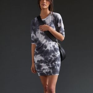 Sundry Ruched Tie-Dye Mini Dress Anthropologie